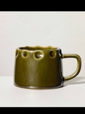 10-Ounce Carved Edge Ceramic Mug Green - Hearth & Hand™ with Magnolia